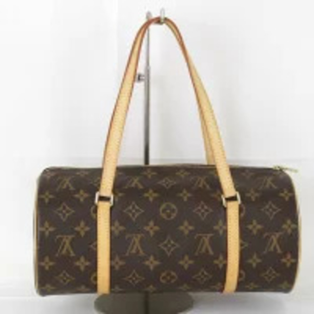 Louis Vuitton Papillon Monogram Clutch Handbag Pouch canvas Brown